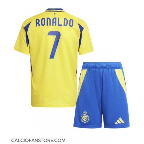 Maglia Calcio Al-Nassr Cristiano Ronaldo #7 Prima Divisa Bambino 2024-25 Manica Corta (+ pantaloncini)